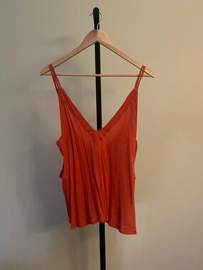 Lulu's Orange Double-Strap V-Neck Camisole